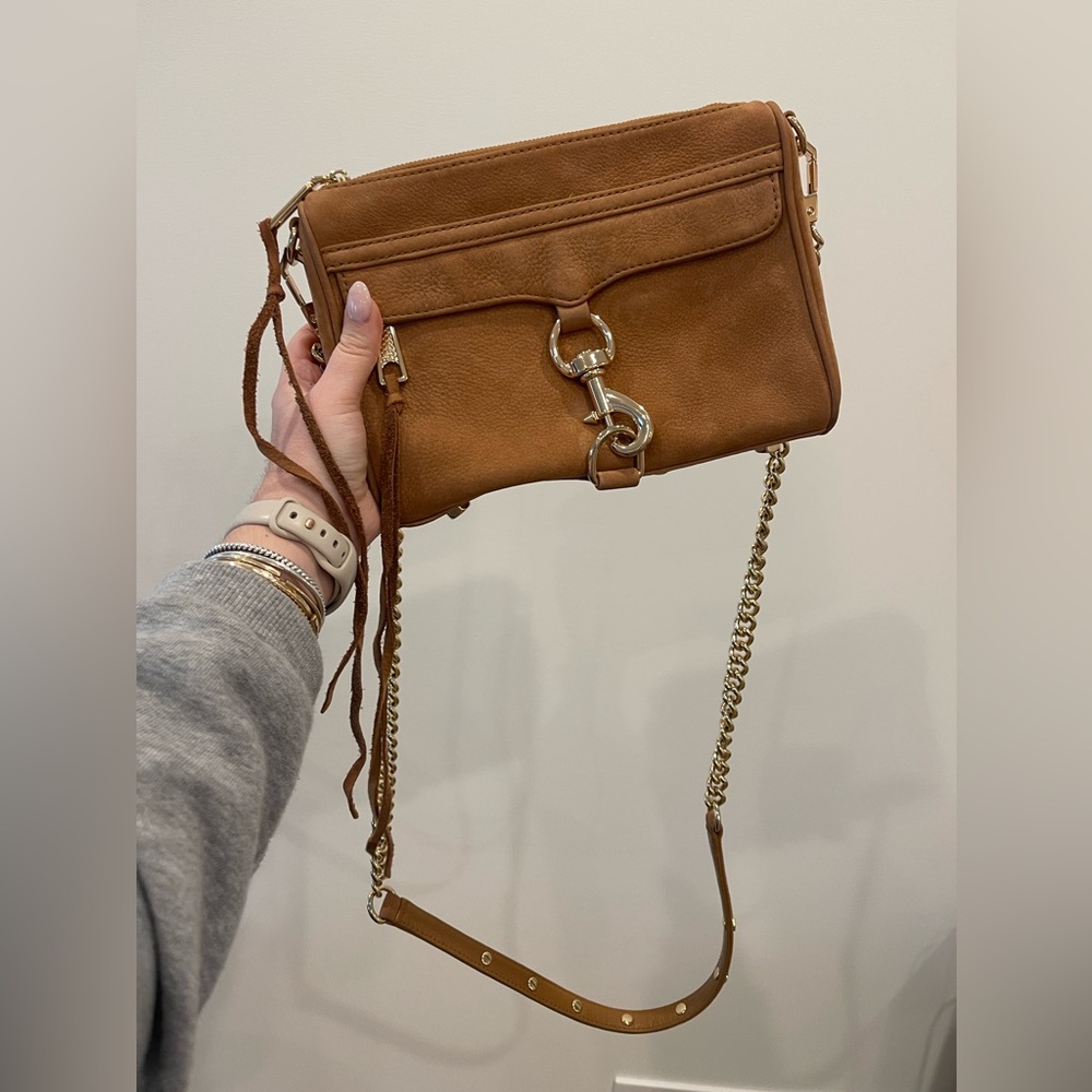 Rebecca Minkoff Tan Suede Mac Crossbody Bag